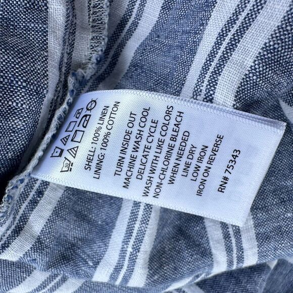 🎉5 for $45 🎉 St Tropez West Dress Maxi Long Size 4 Pure Linen - Picture 10 of 10